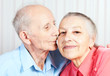 Positive elderly couple happy