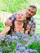 Closeup portrait of a smiling elderly couple