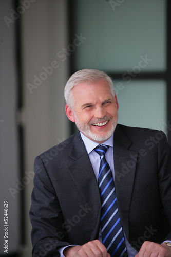 Photo: Cheerful gray-haired businessman Cheerful gray-haired businessman