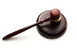 Handcrafted wooden gavel and block