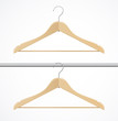 Coat hanger wood isolated on white.