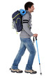 a man ready for backpacking in mountains