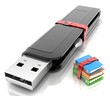 USB flash drive 3D. , Which contains data (archive of the books)