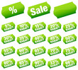 Preisaufkleber Set "Sale" grün