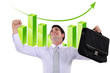 Foto: Businessman in front of chart Businessman in front of chart