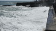 Storm gale at sea