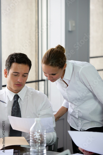 Photo: Young workers in meeting Young workers in meeting