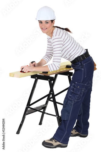 Photo: Female carpenter Female carpenter