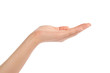 Close-up of beautiful woman's hand, palm up.