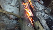 Burning firewood