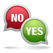 Yes or No speech bubble