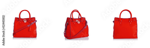 Photo: Elegant woman bag isolated on white Elegant woman bag isolated on white