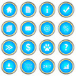 Vector: Set of blue buttons Set of blue buttons