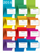 2014 calendar - vector illustration