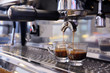 prepares espresso
