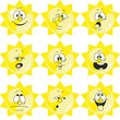 Weather cartoon sun set 005