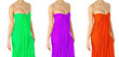 Fashion concept with dress sets on white