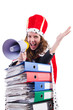Woman queen in funny concept