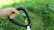 Video: Man working with grass cutter Man working with grass cutter