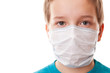 Teenager boy in surgical mask