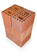Photo: Stack of clay bricks isolated on white Stack of clay bricks isolated on white