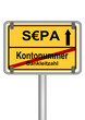Vektor: SEPA vs. Kontonummer SEPA vs. Kontonummer