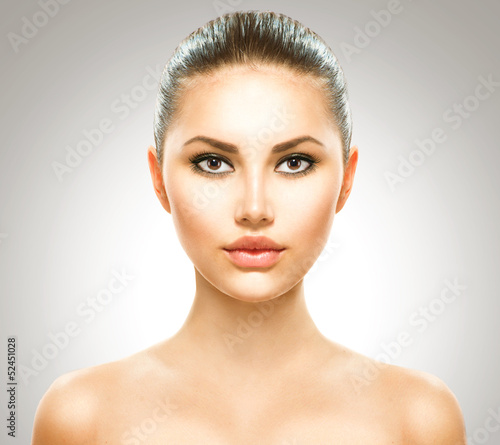 Photo: Beauty Girl. Beautiful Young Woman with Fresh Clean Skin Beauty Girl. Beautiful Young Woman with Fresh Clean Skin