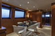 Italy, Viareggio, 82' luxury yacht, dinette, dining table