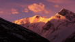 Annapurna III peak (7555 m) at sunrise. Time Lapse.