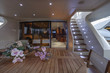 Italy, Viareggio, 82' luxury yacht, stern deck