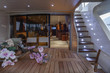 Italy, Viareggio, 82' luxury yacht, stern deck