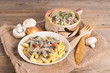 Foto: penne and mushroom sauce penne and mushroom sauce