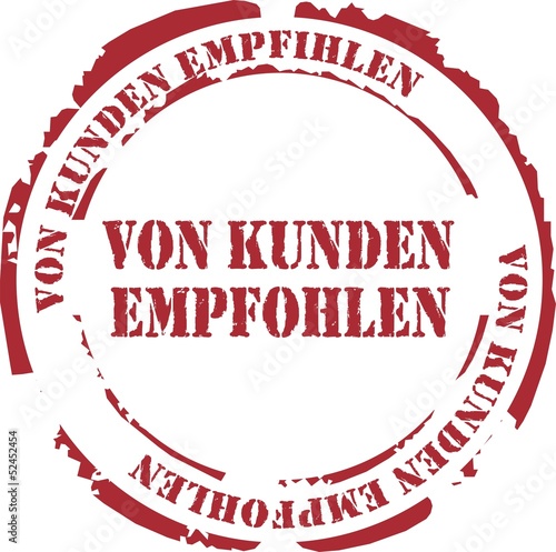 Vector: tampon von kunden empfohlen tampon von kunden empfohlen