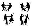 fifties dancers in silhouette