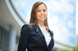 Neautiful female executive in an urban setting