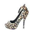 New leopard shoe. Isolated on white background.