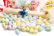 different colored candy favor