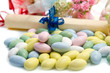 different colored candy favor