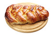 Foto: Sweet bun on a cutting board Sweet bun on a cutting board