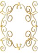 cornice oro su sfondo bianco