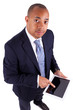 African American business man using a tactile tablet - African p