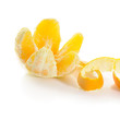 cleaned orange isolated on white background