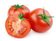 Photo: Sliced red tomato vegetable isolated on white with clipping path Sliced red tomato vegetable isolated on white with clipping path
