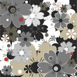 Sfondo astratto floreale, illustrazione vettoriale.