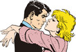 Ilustracion de una pareja de enamorados