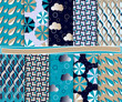 Abstract vector set of paper for scrapbook with elements Rain