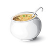 Cooking pot with spoon