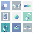 Vector: Drops of water. Set of design elements Drops of water. Set of design elements