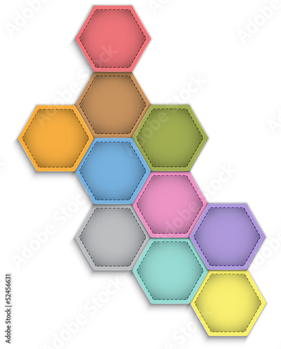 Vector: Leather hexagons Leather hexagons