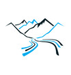 Vektor: Mountains and Valley Mountains and Valley